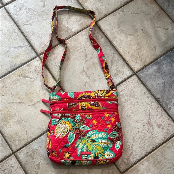 Vera Bradley Handbags - Vera Bradley Hot Pink quilted crossbody bag